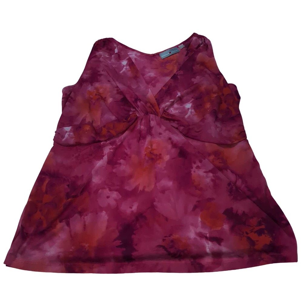 EUC‎ Avenue Studio Floral Pink Tank Top Womens Avenue Studio 4X 26W
